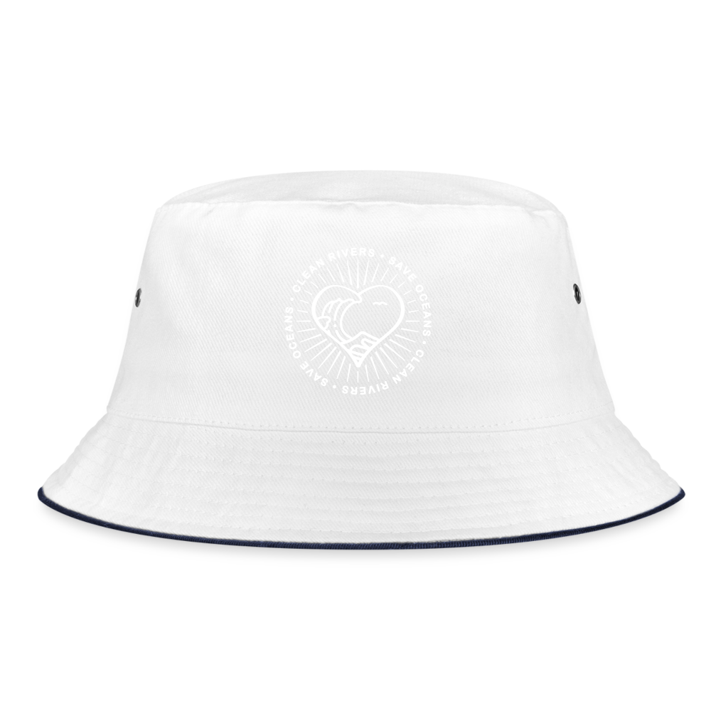 Plastic Fischer Hat - white/navy