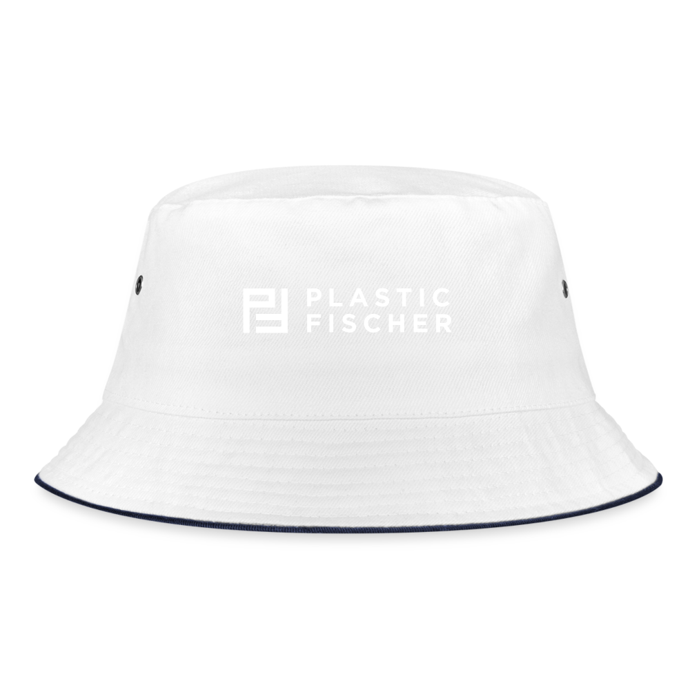 Plastic Fischer Hat - white/navy