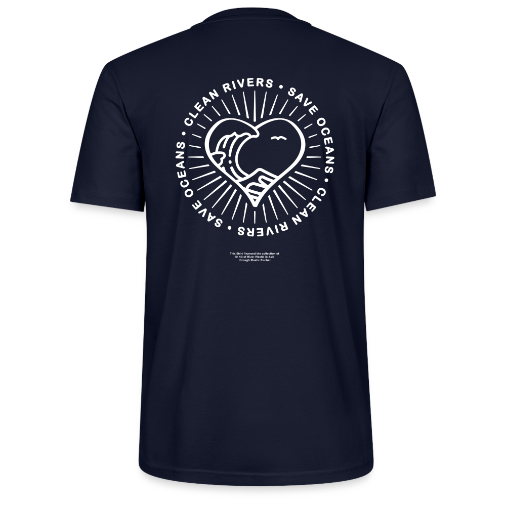 Plastic Fischer Regular Shirt + 10 kg River Plastic - navy